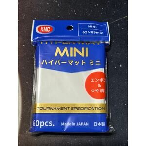 KMC Hyper Mat Mini White Sleeves 60ct 62x89mm YuGiOh Tournament